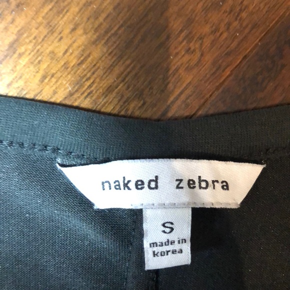 Naked Zebra Black V Neck - Picture 3 of 3